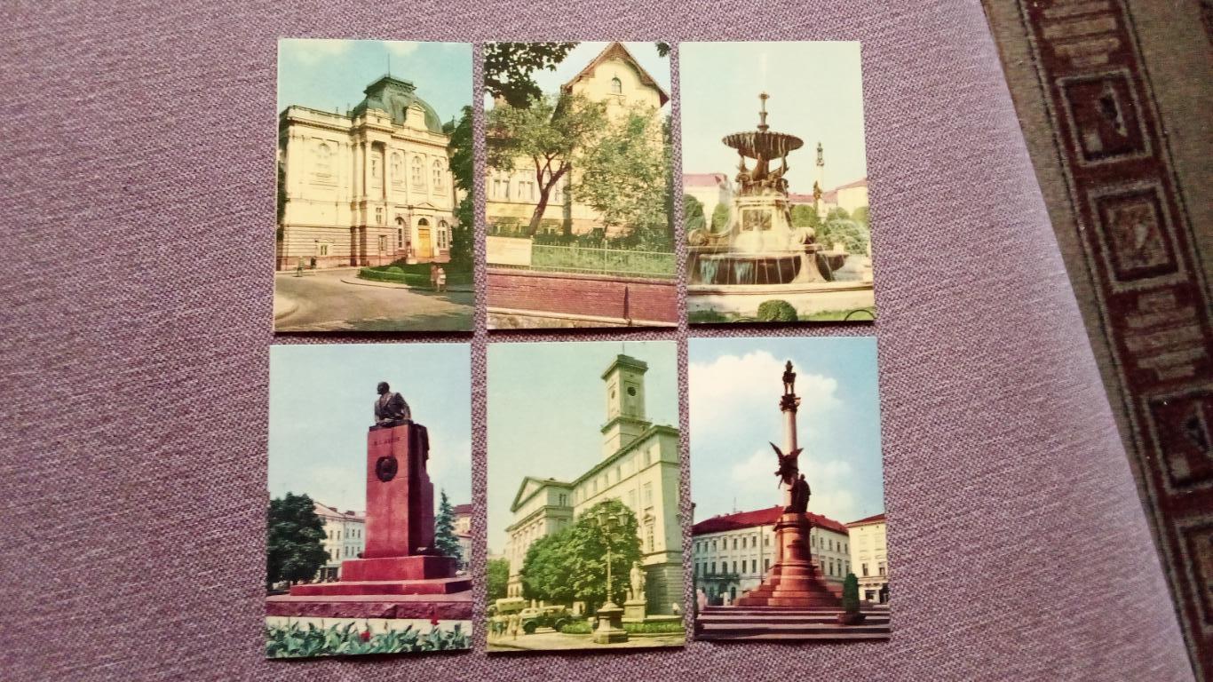 Города СССР : Львов (Украина) 1968 г. полный набор - 14 открыток (чистые) 5
