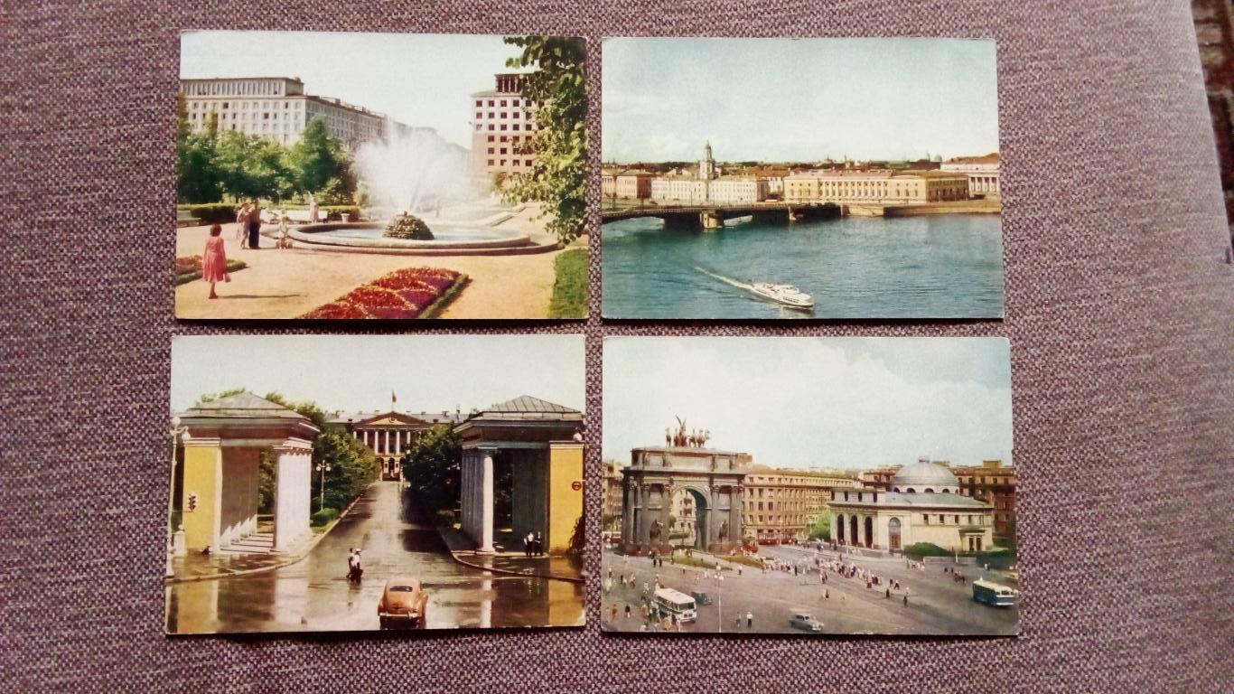 Города СССР : Ленинград - Виды города 1962 г. полный набор - 15 открыток (ИЗОГИЗ 2