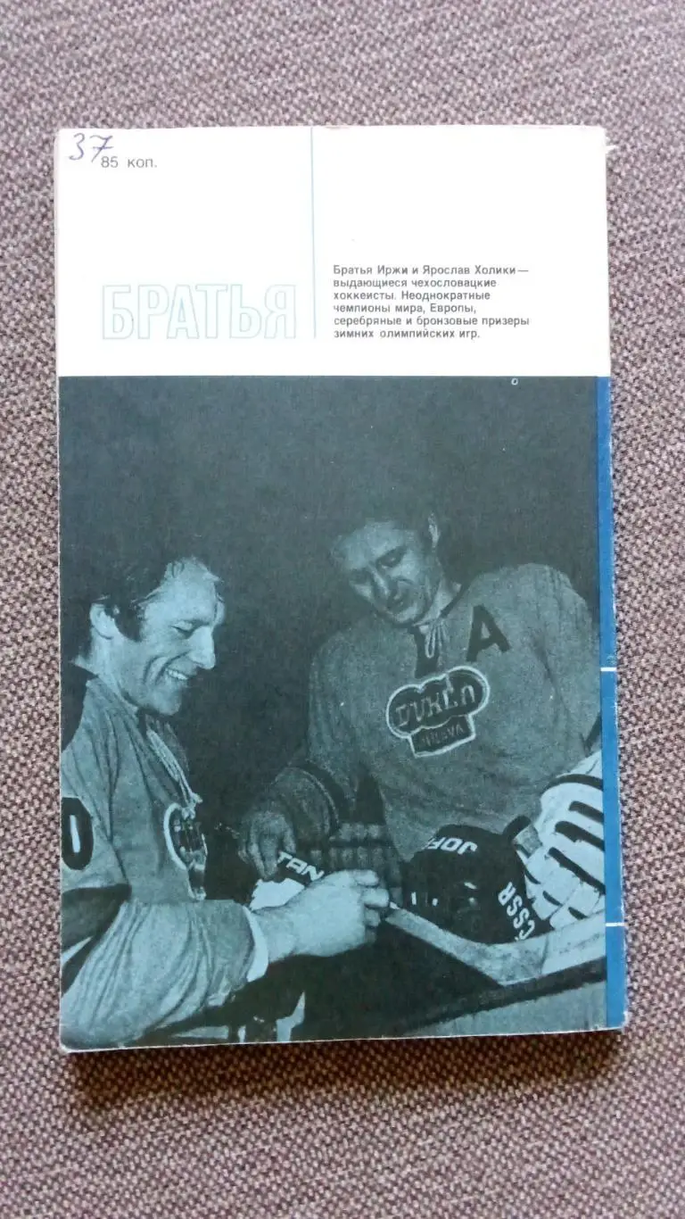 З. Журман - Братья 1984 г. Иржи и Ярослав Холики (Чехословакия) Спорт Хоккей 1