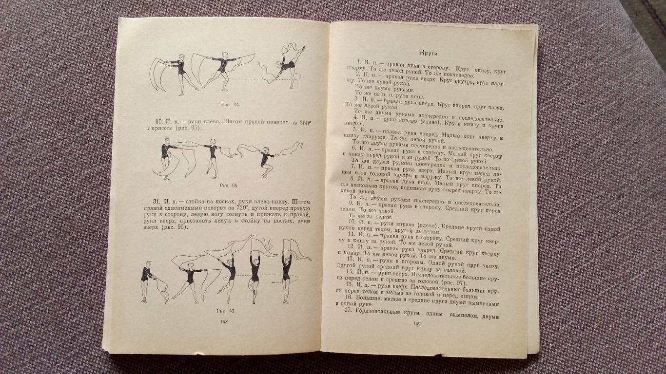 Упражнение с предметами 1973 г. Художественная гимнастика (Спорт) ФиС 4