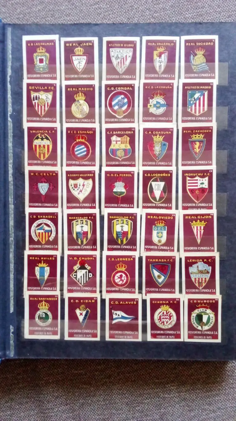 Спичечные этикетки : Футбольные клубы Испании (Испания) эмблемы Футбол Спорт