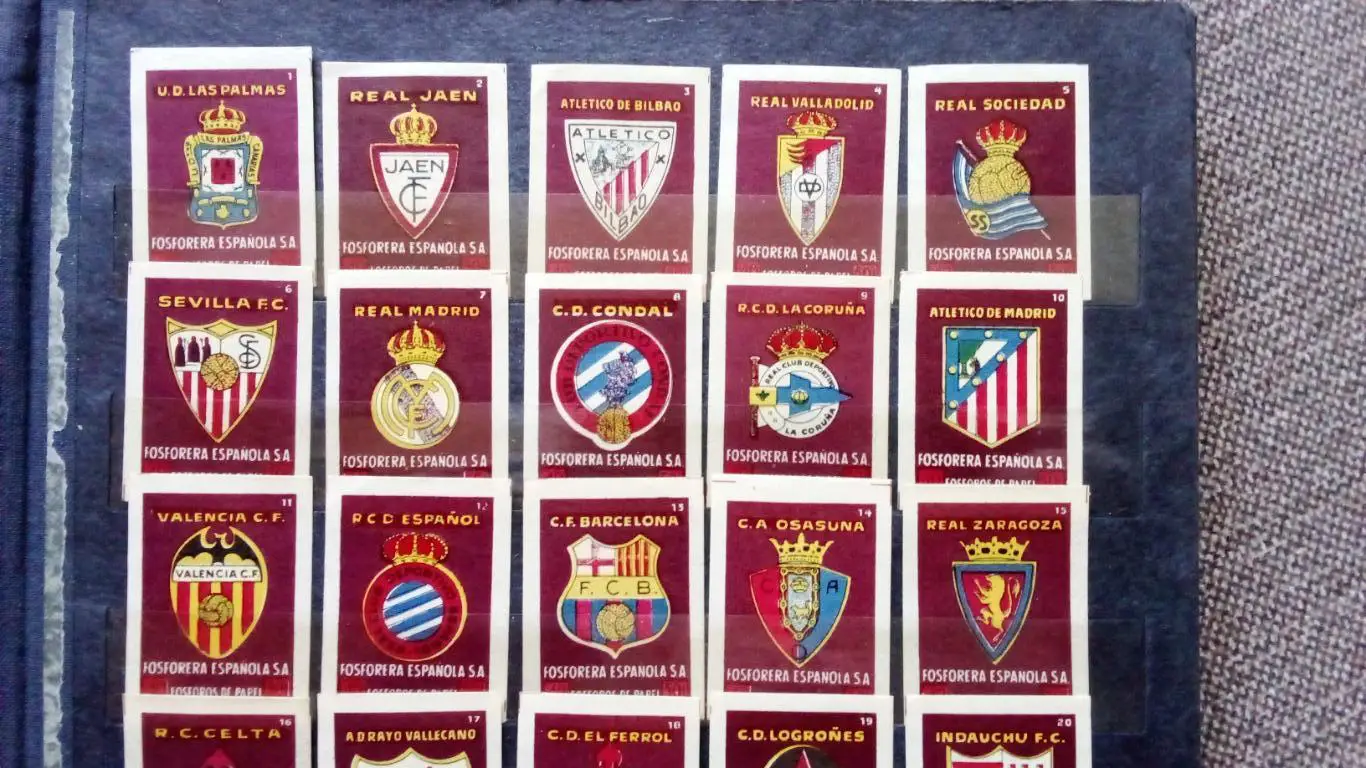 Спичечные этикетки : Футбольные клубы Испании (Испания) эмблемы Футбол Спорт 2