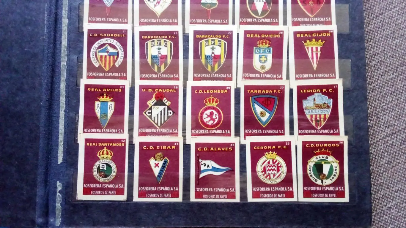 Спичечные этикетки : Футбольные клубы Испании (Испания) эмблемы Футбол Спорт 4