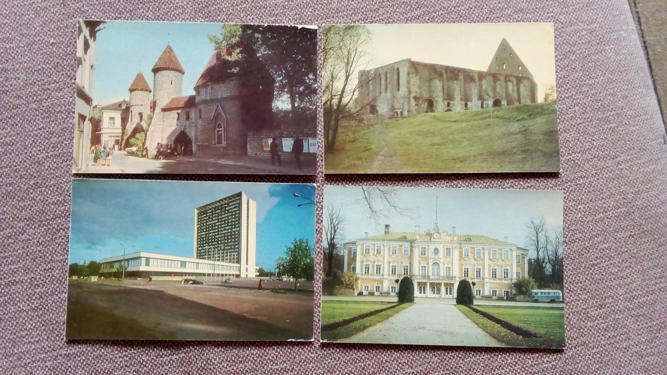 Города СССР : Таллин (Эстония) 1973 г. полный набор - 16 открыток (чистые) 2