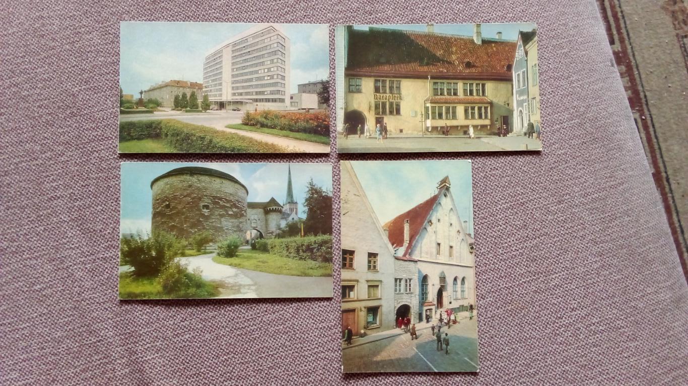 Города СССР : Таллин (Эстония) 1973 г. полный набор - 16 открыток (чистые) 3