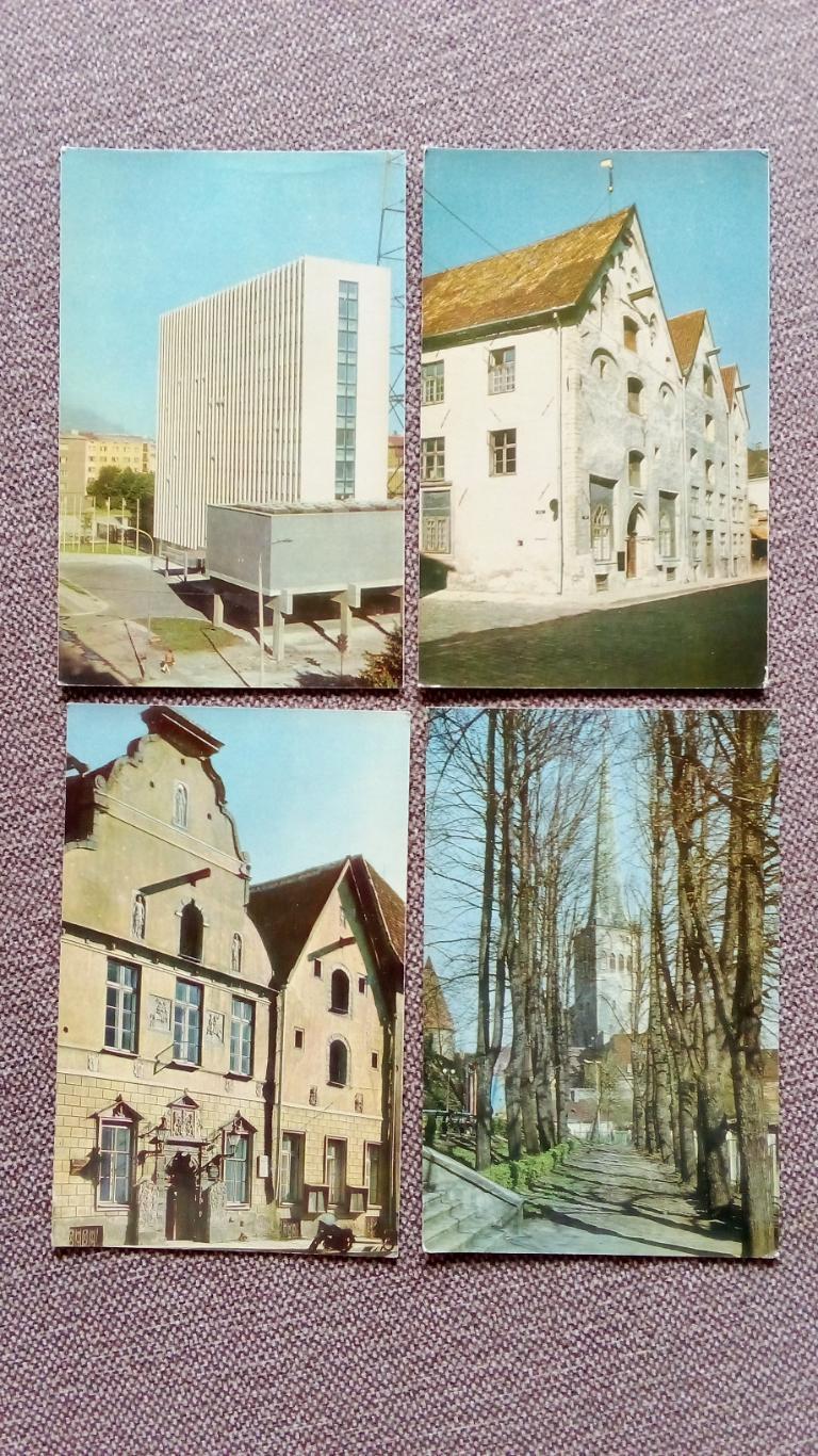 Города СССР : Таллин (Эстония) 1973 г. полный набор - 16 открыток (чистые) 4