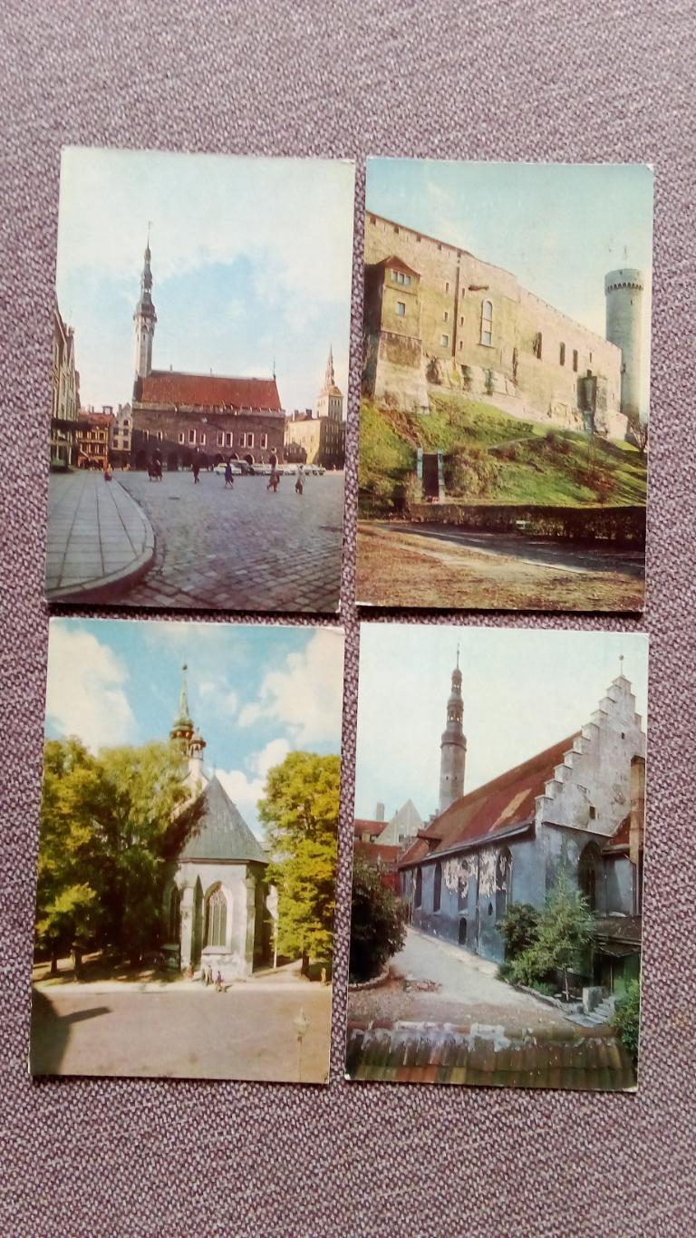 Города СССР : Таллин (Эстония) 1973 г. полный набор - 16 открыток (чистые) 5