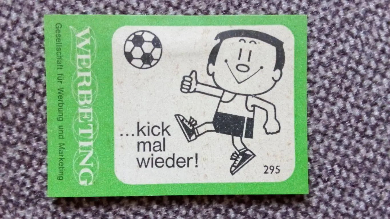 Спичечные этикетки Спички : Германия ФРГ 70 - е годы Футбол Спорт