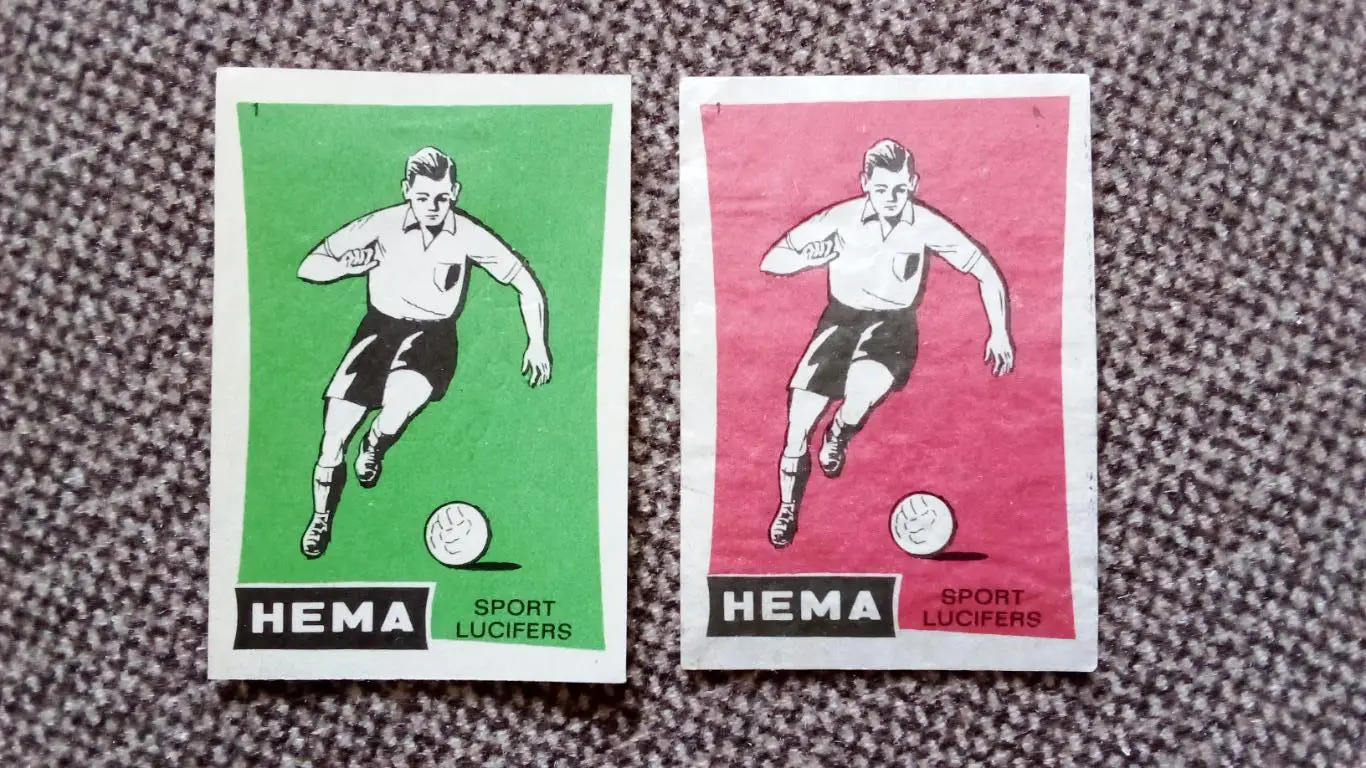 Спичечные этикетки Спички : Нидерланды (Голландия) 60 - е годы Футбол Спорт