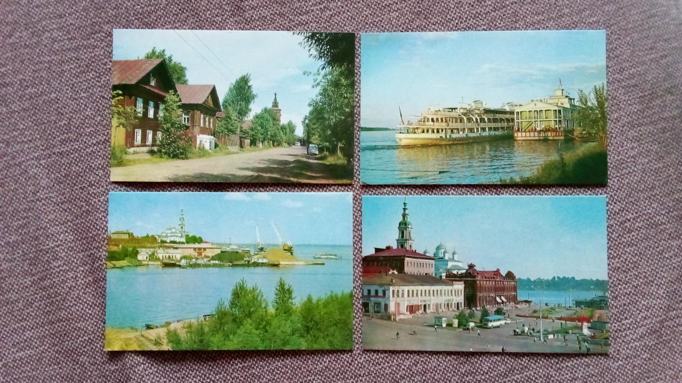 Города СССР : Кинешма (Ивановская область) 1972 г. полный набор - 15 открыток 4