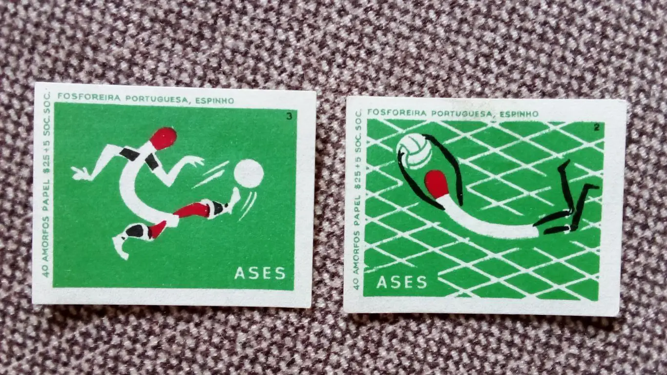 Спичечные этикетки (Спички) : Португалия ( 60 - е годы ) Футбол Спорт