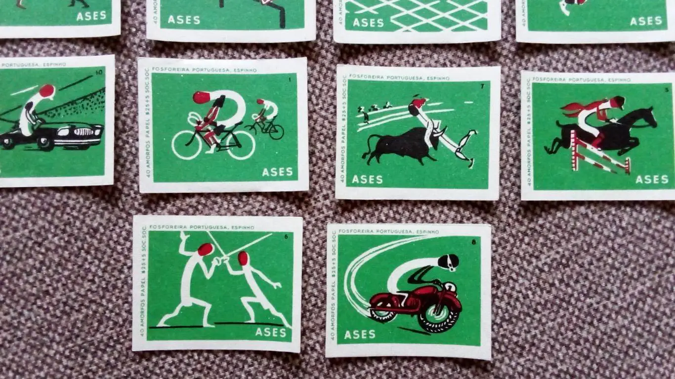 Спичечные этикетки (Спички) : Португалия ( 60 - е годы ) Спорт Футбол Бокс 3