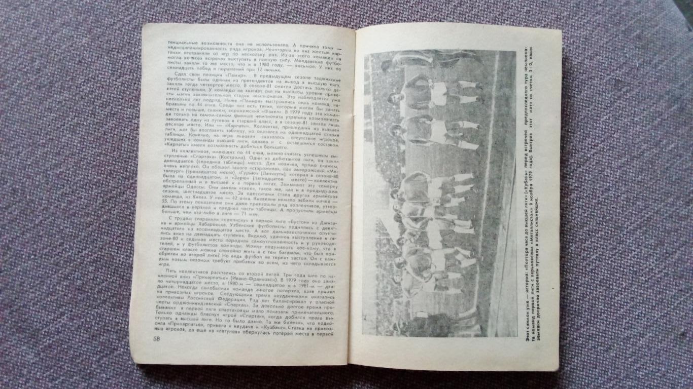 Футбол Календарь - справочник 1982 г. 1 - й круг Краснодар ( Спорт ) 5