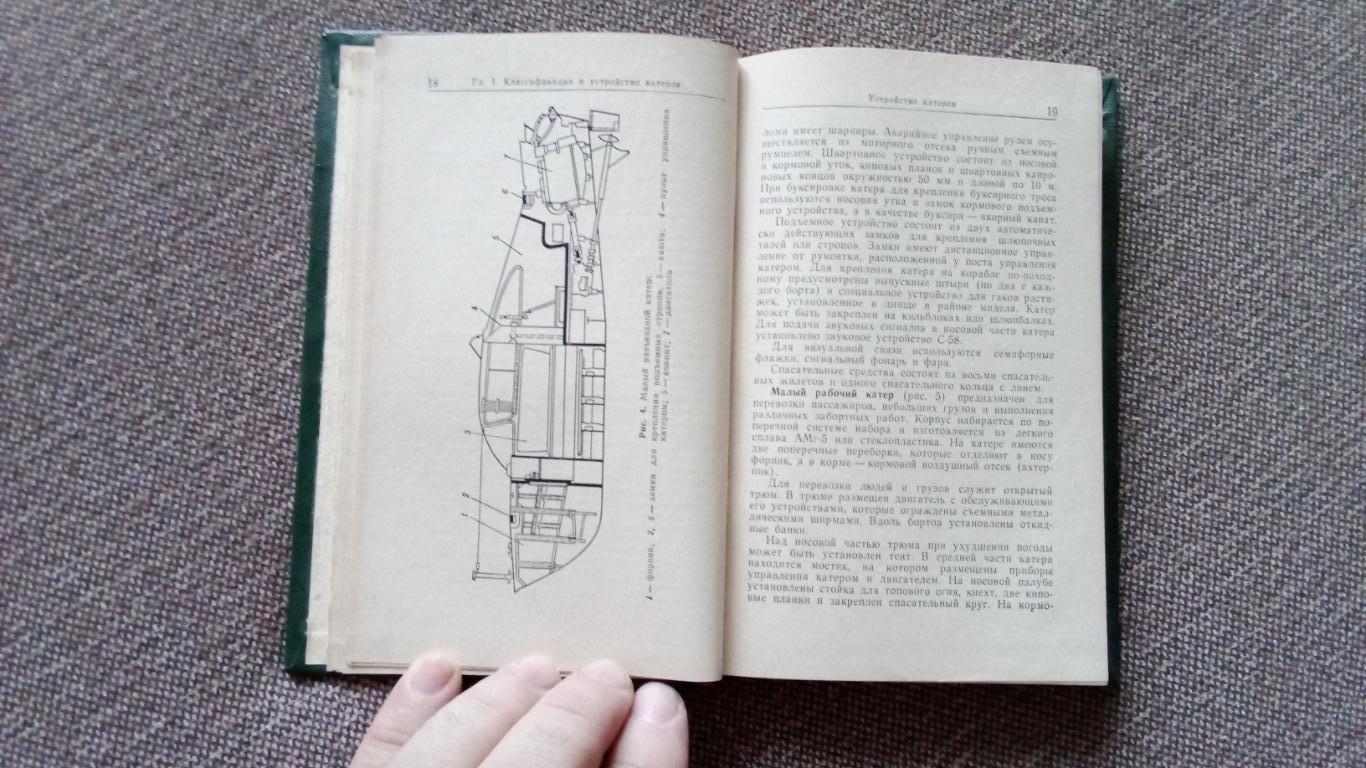 Водный транспорт : Катер (устройство и управление) 1974 г. Спорт Моторная лодка 4