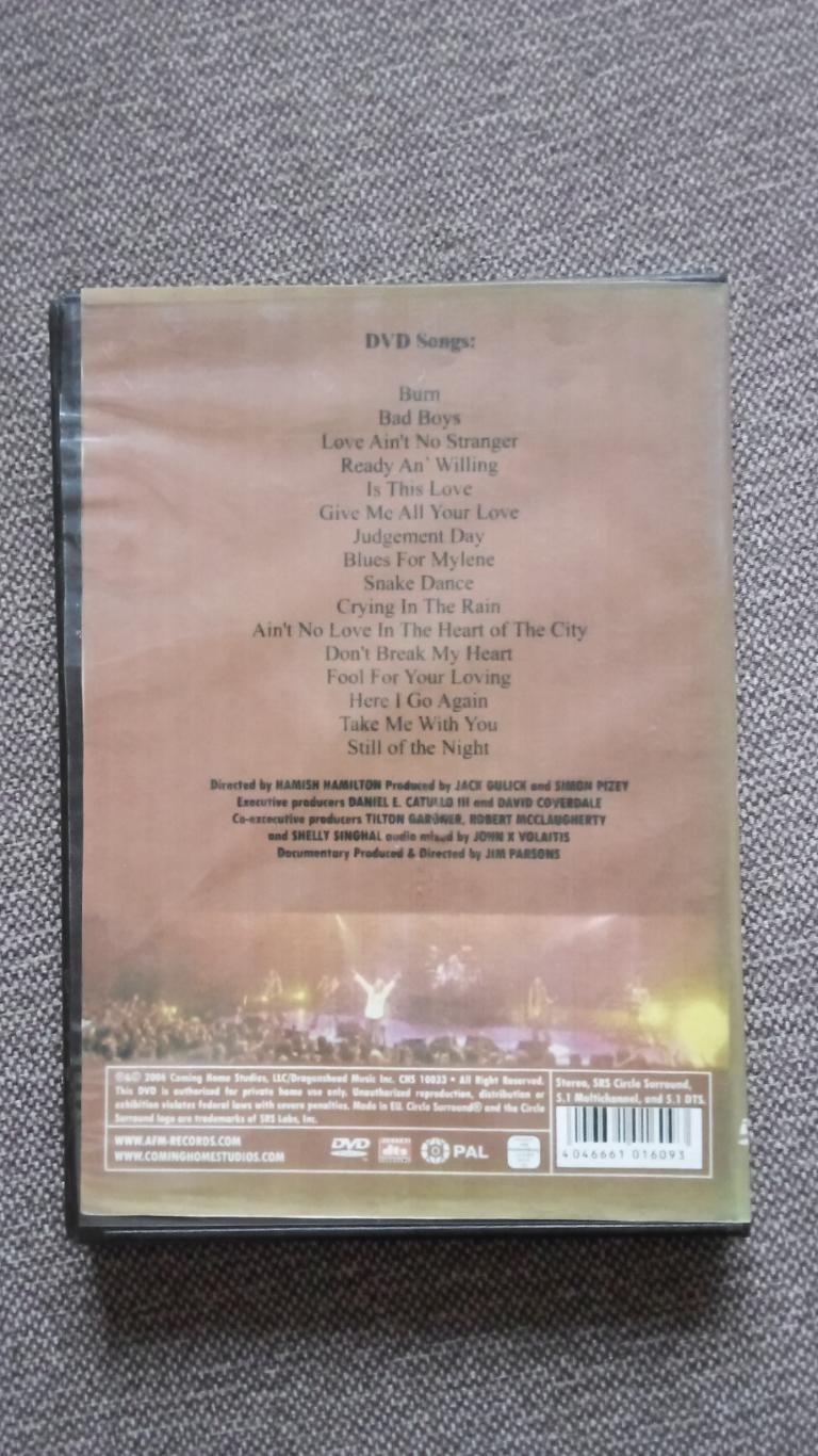 DVD диск : Whitesnake - Live ih the Still of the Night 2006 г. (Концерт группы) 1