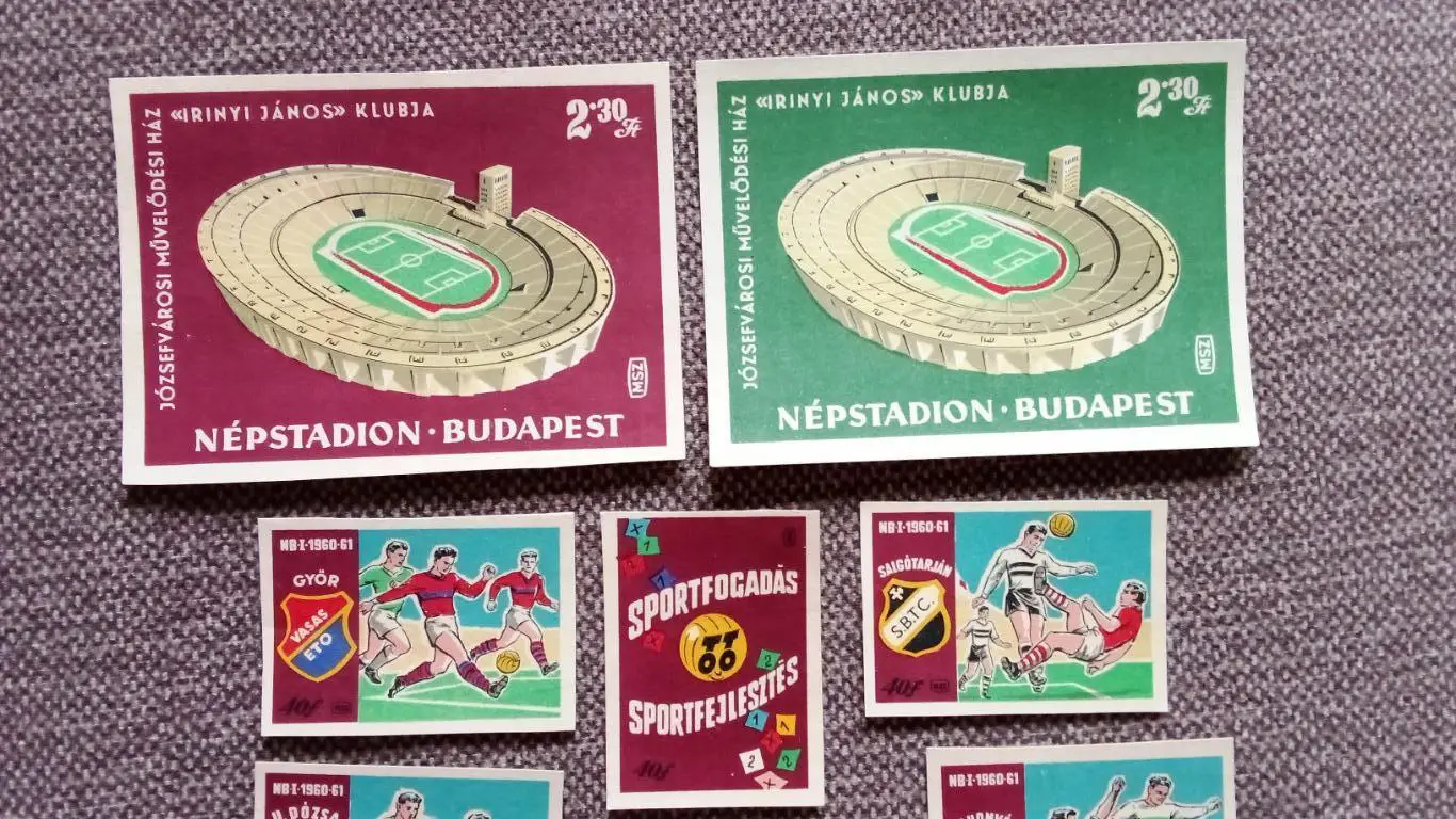 Спичечные этикетки (Спички) : Венгрия 1961 г. футбольные клубы Футбол Спорт 1