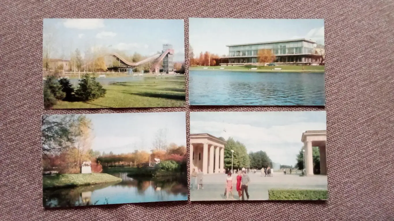 Города СССР : Ленинград - Парк Победы 1969 г. полный набор - 12 открыток (чистые 3