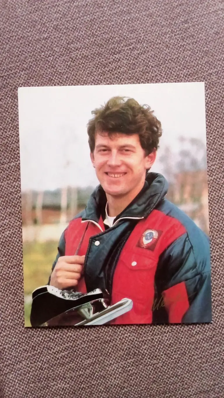 Игорь Железовский с автографом 1987 г. Конькобежный спорт Коньки