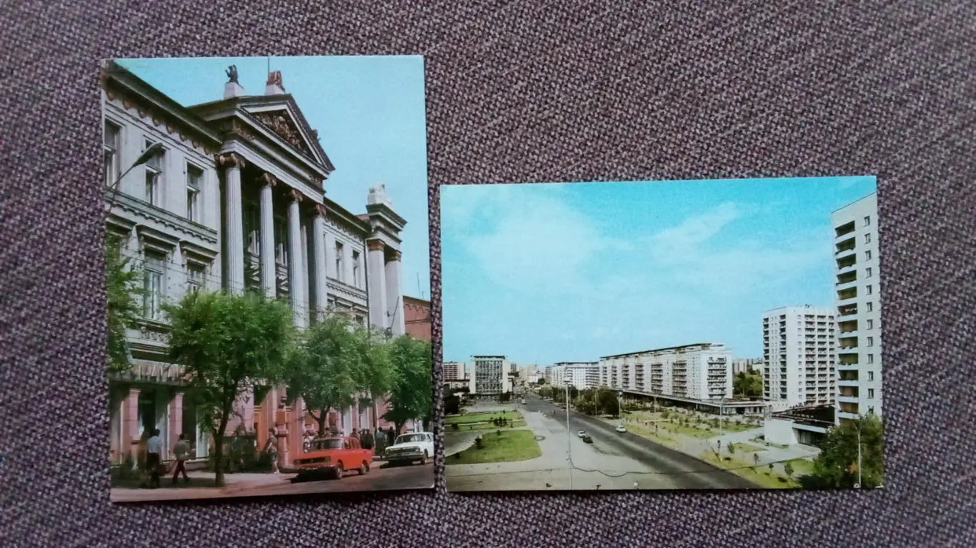 Города СССР : Куйбышев (Самара) 1981 г. полный набор - 10 почтовых карточек 4