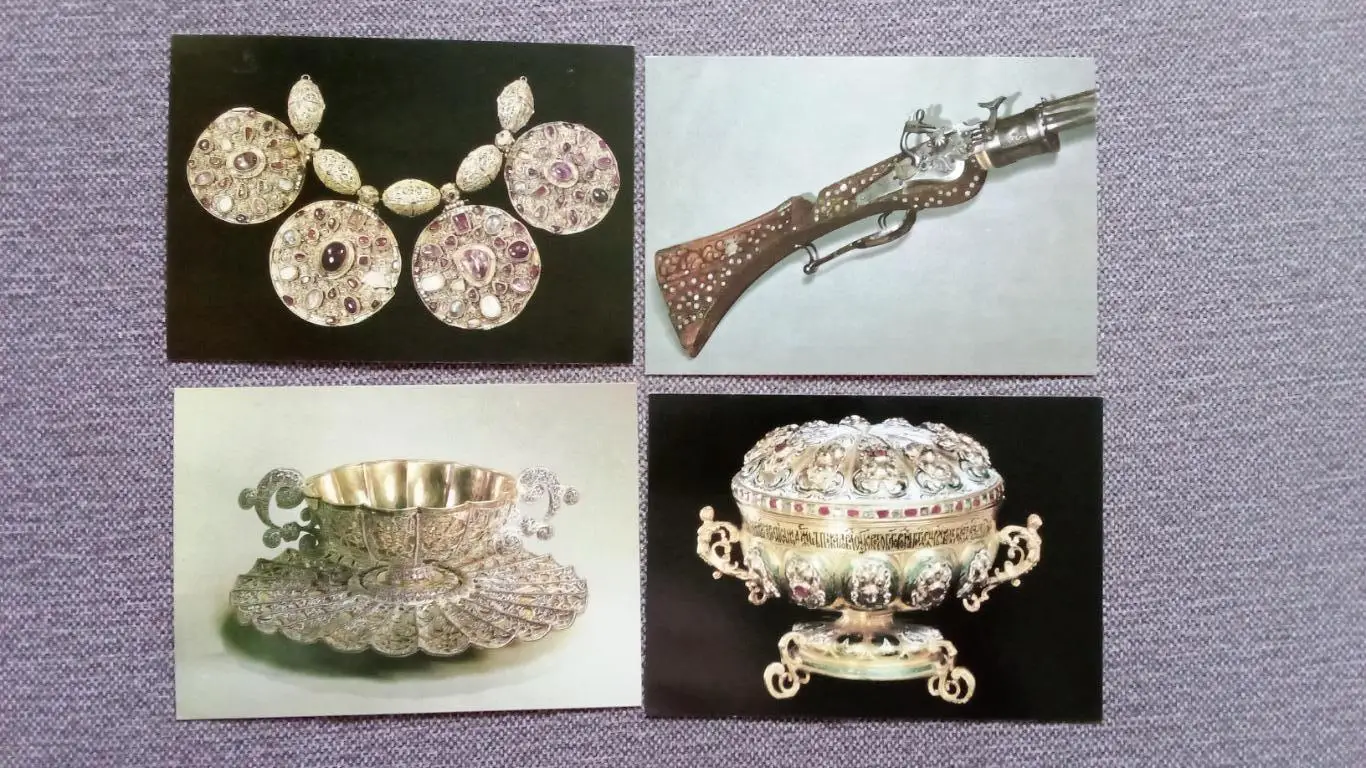 Оружейная палата Московского Кремля 1985 г. полный набор - 16 открыток (чистые) 2