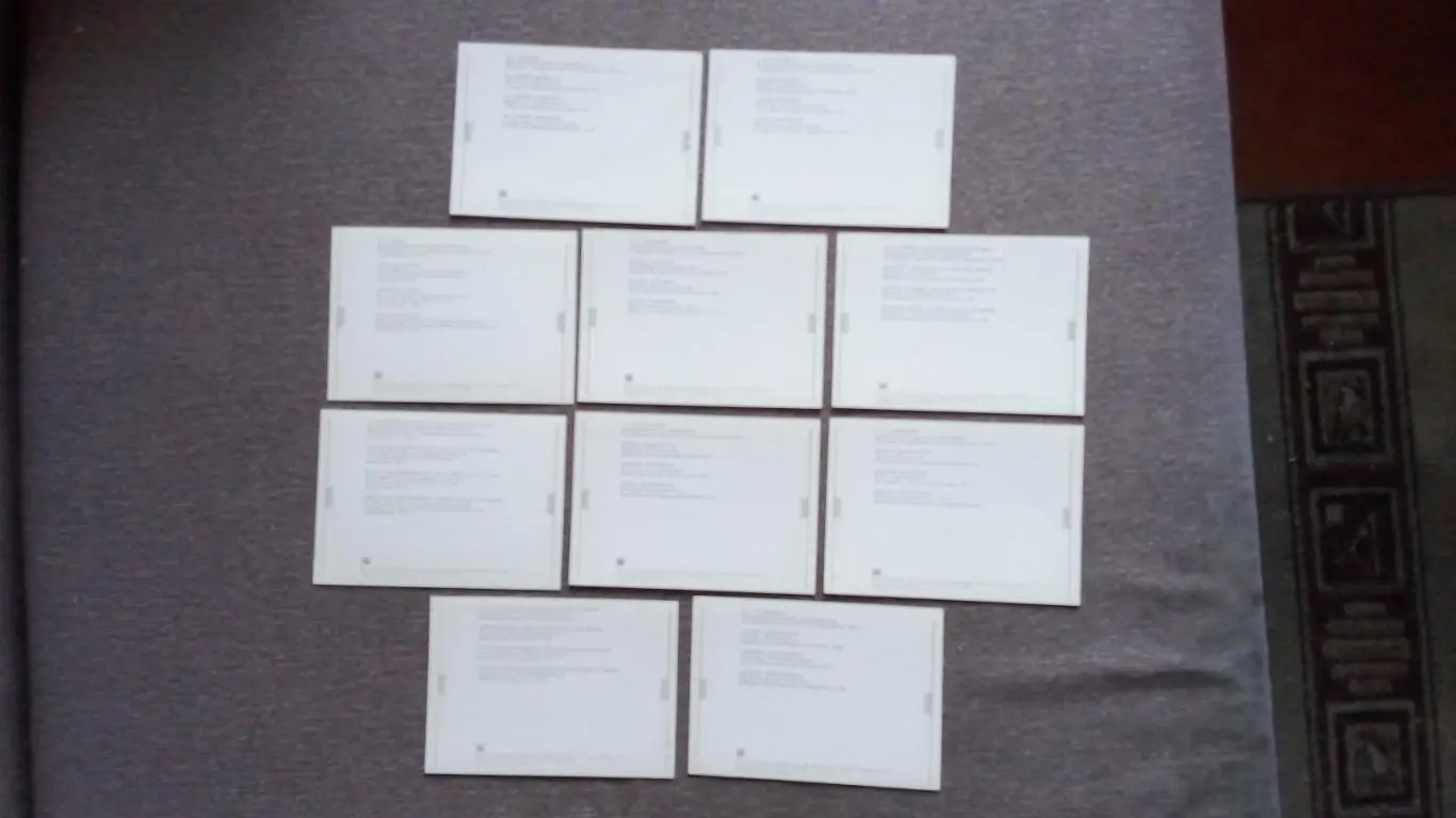 Поэзия стекла 1982 г. полный набор - 18 открыток (чистые) Художественные изделия 7