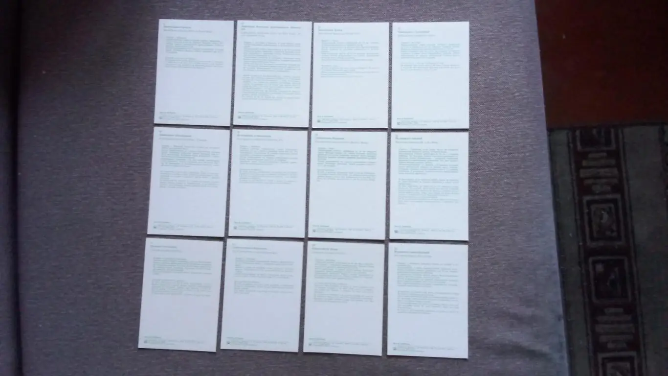 Кактусы 1984 г. Выпуск № 1 , полный набор - 24 открытки (чистые) Цветы Растения 6