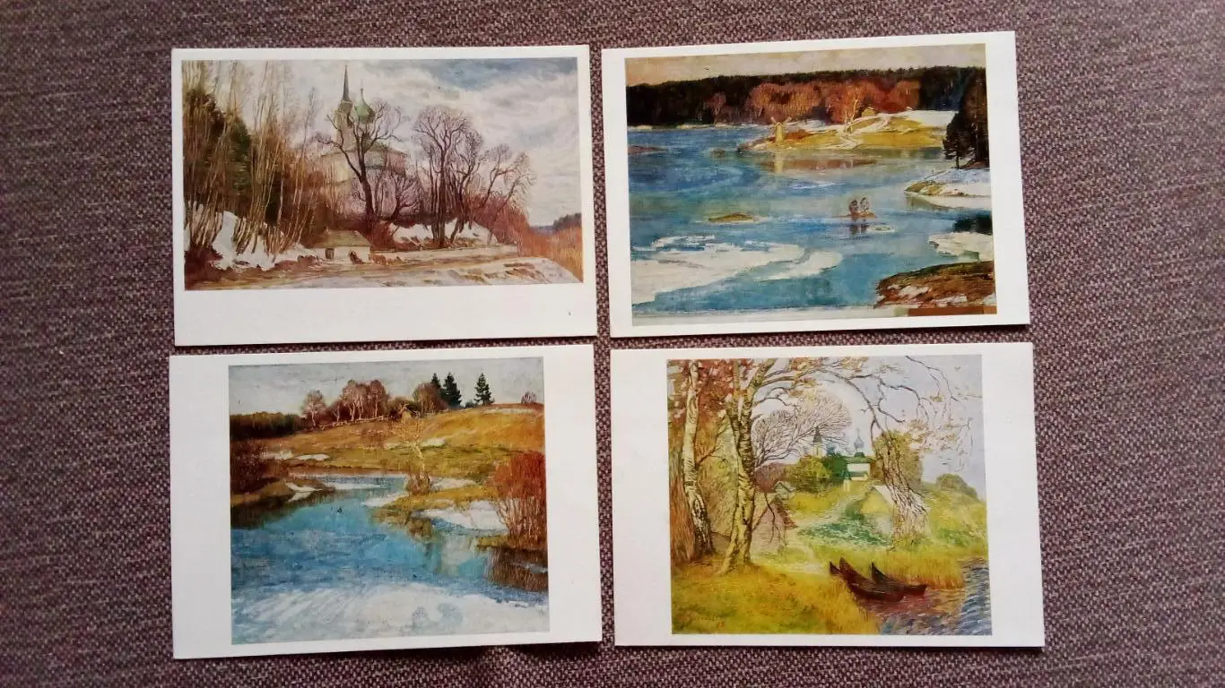 Живопись : Под сенью михайловских рощ (картины В.Д. Ездакова) 1984 полный набор 2