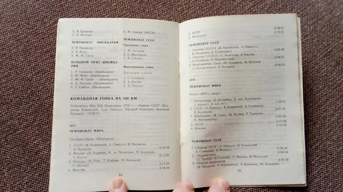 От Монреаля до Москвы : Велосипедный спорт 1980 г. (Велоспорт) Олимпиада 4