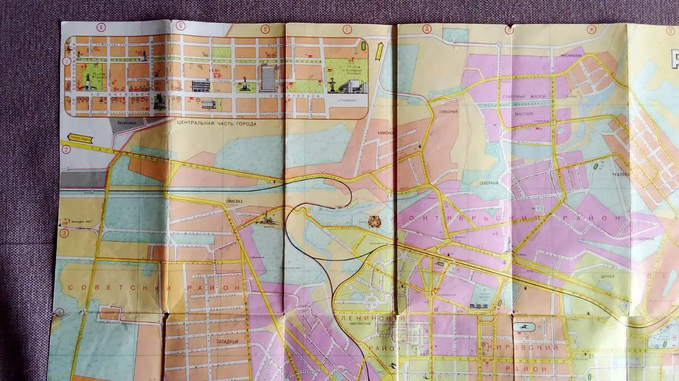 Карта (Туристическая схема) Ростов на Дону 1979 г. ( Туризм СССР ) 2