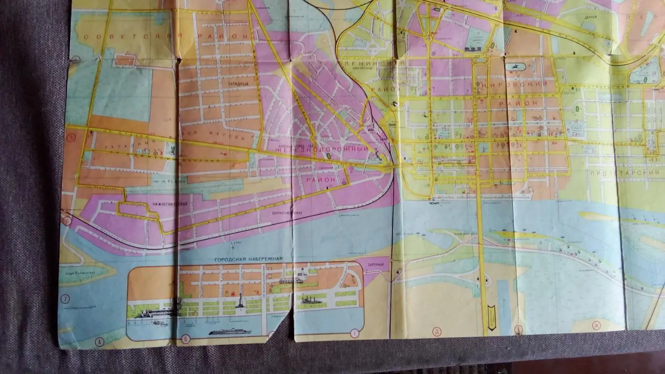 Карта (Туристическая схема) Ростов на Дону 1979 г. ( Туризм СССР ) 4