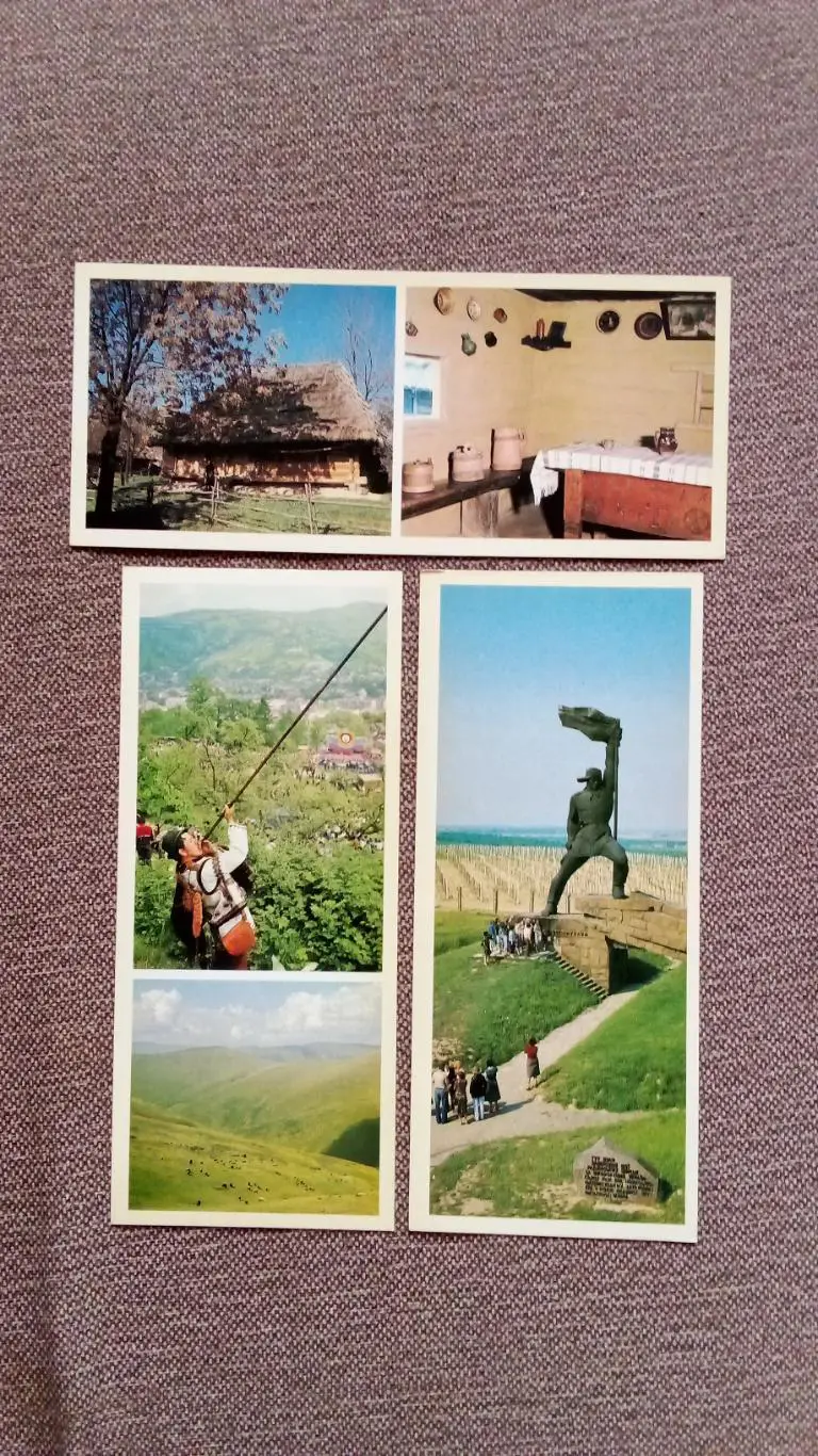Памятные места СССР : Закарпатье 1983 г. полный набор - 15 открыток (чистые) 5