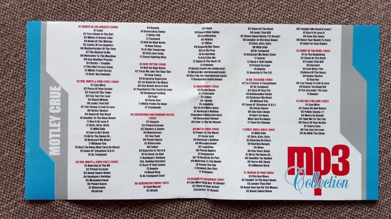 MP - 3 CD группа Motley Crue 14 альбомов (1982 - 2008 гг.) Metal Hard & Heavy 4