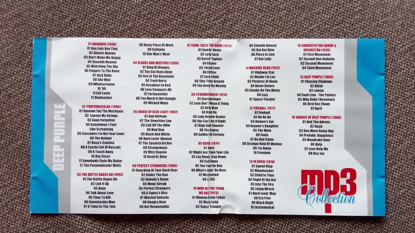 MP - 3 CD группа Deep Purple 16 альбомов (1968 - 1998 гг. ) Hard Rock (новый) 4