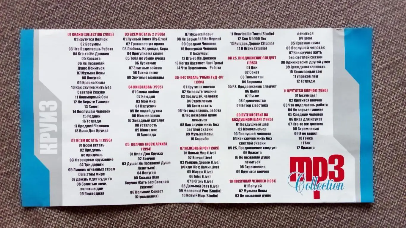 MP - 3 CD группа Круиз 11 альбомов (1980 - 2005 гг.) Русский рок (новый) Hard 4