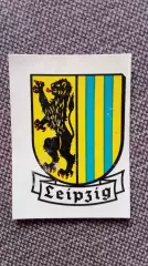 Переводная картинка : герб города Лейпциг ( ГДР , Германия ) 70 - е годы