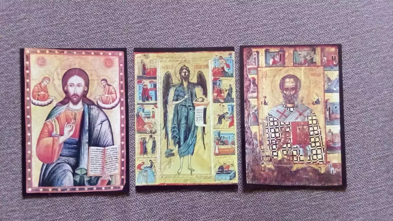 Болгария : Иконы Велико - Тырново 1978 г. полный набор - 9 открыток (Религия) 4