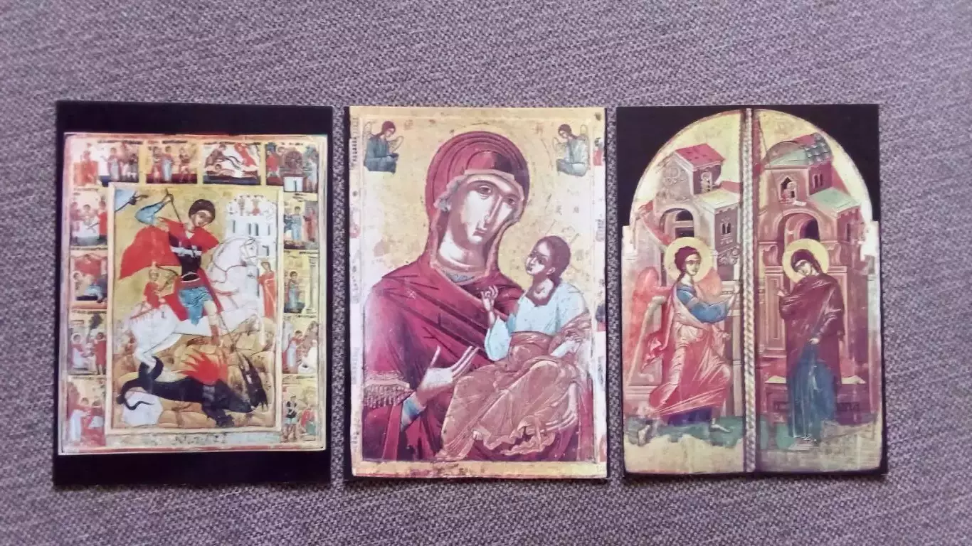 Болгария : Иконы Велико - Тырново 1978 г. полный набор - 9 открыток (Религия) 5