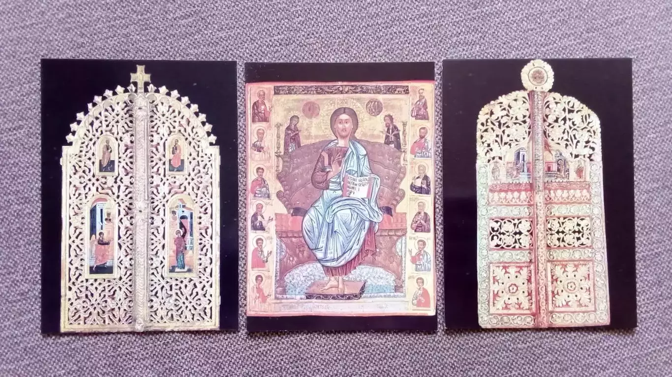 Болгария : Иконы Велико - Тырново 1978 г. полный набор - 9 открыток (Религия) 6