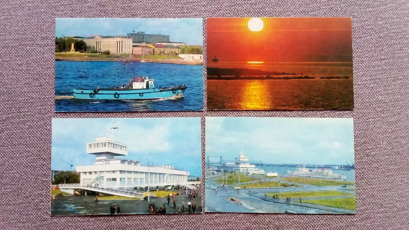 Города СССР : Архангельск 1975 г. полный набор - 16 открыток (Транспорт) 3