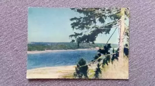 Волга. Плёс 1958 г. почтовая карточка - открытка (Природа , река)