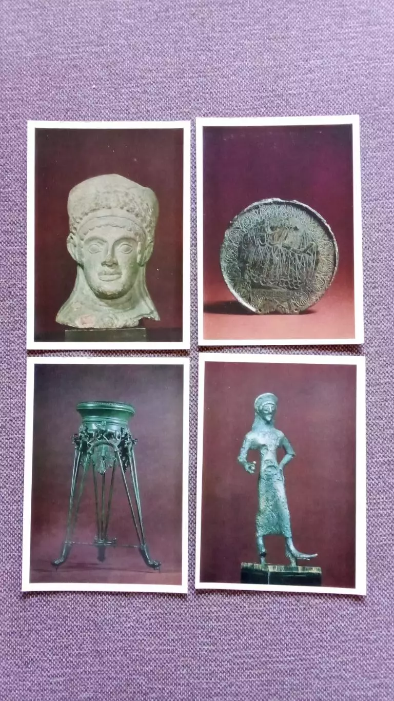 Этрусское искусство в собрании Эрмитажа 1973 г. полный набор - 16 открыток 3