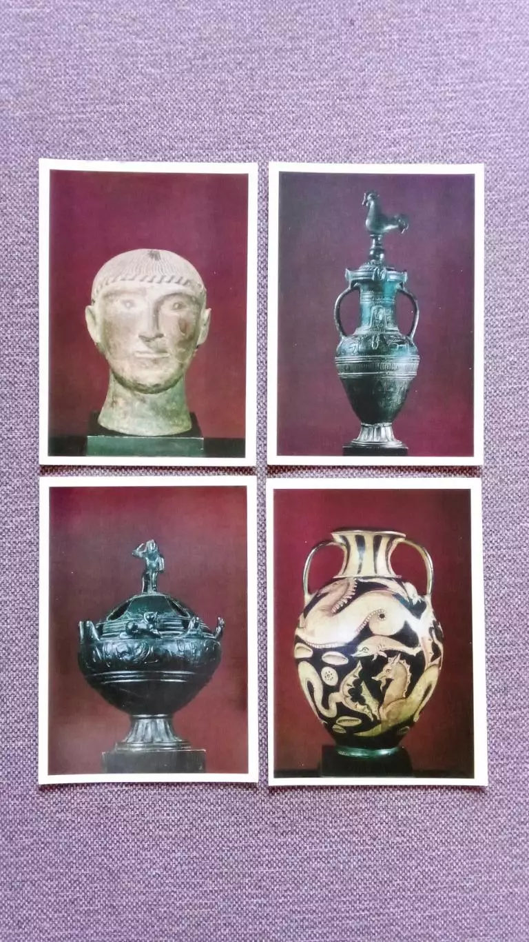 Этрусское искусство в собрании Эрмитажа 1973 г. полный набор - 16 открыток 4