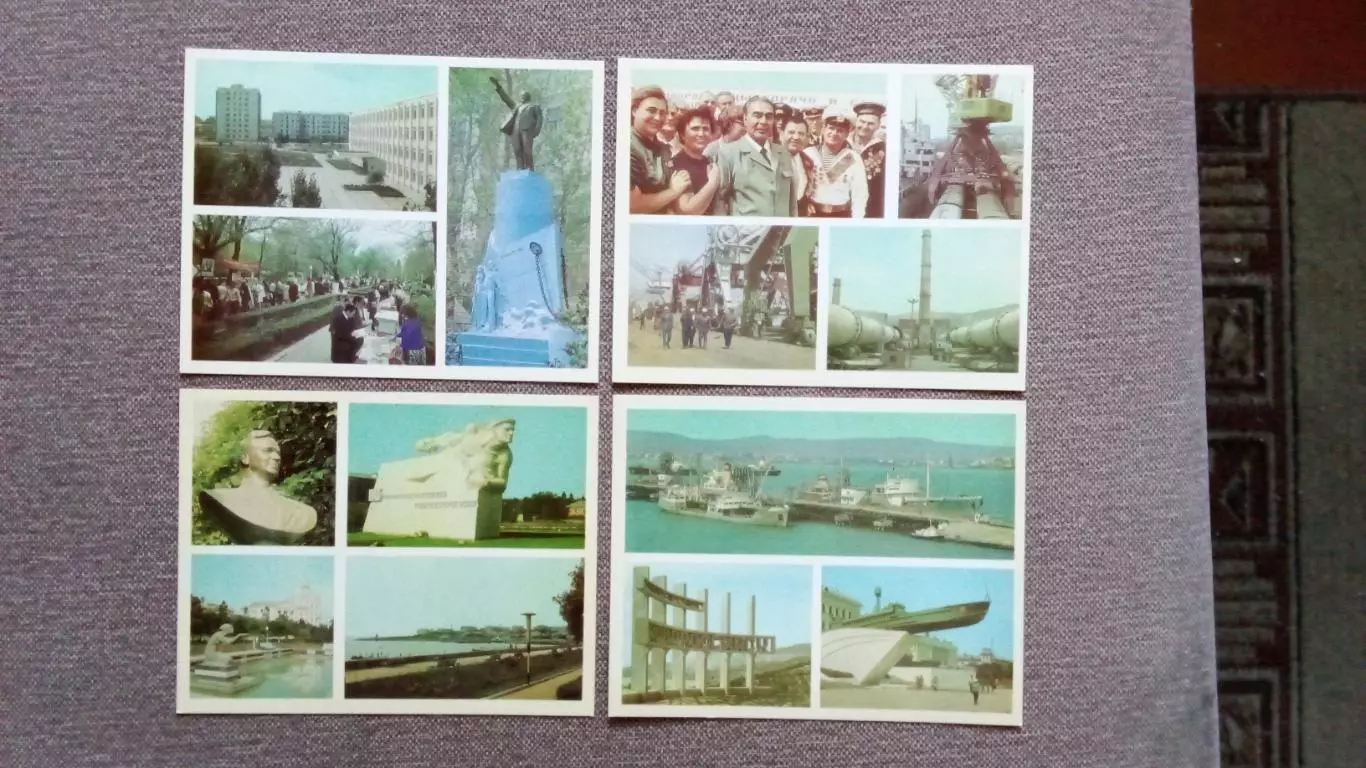 Города СССР : Новороссийск 1976 г. полный набор - 15 крупноформатных открыток 3