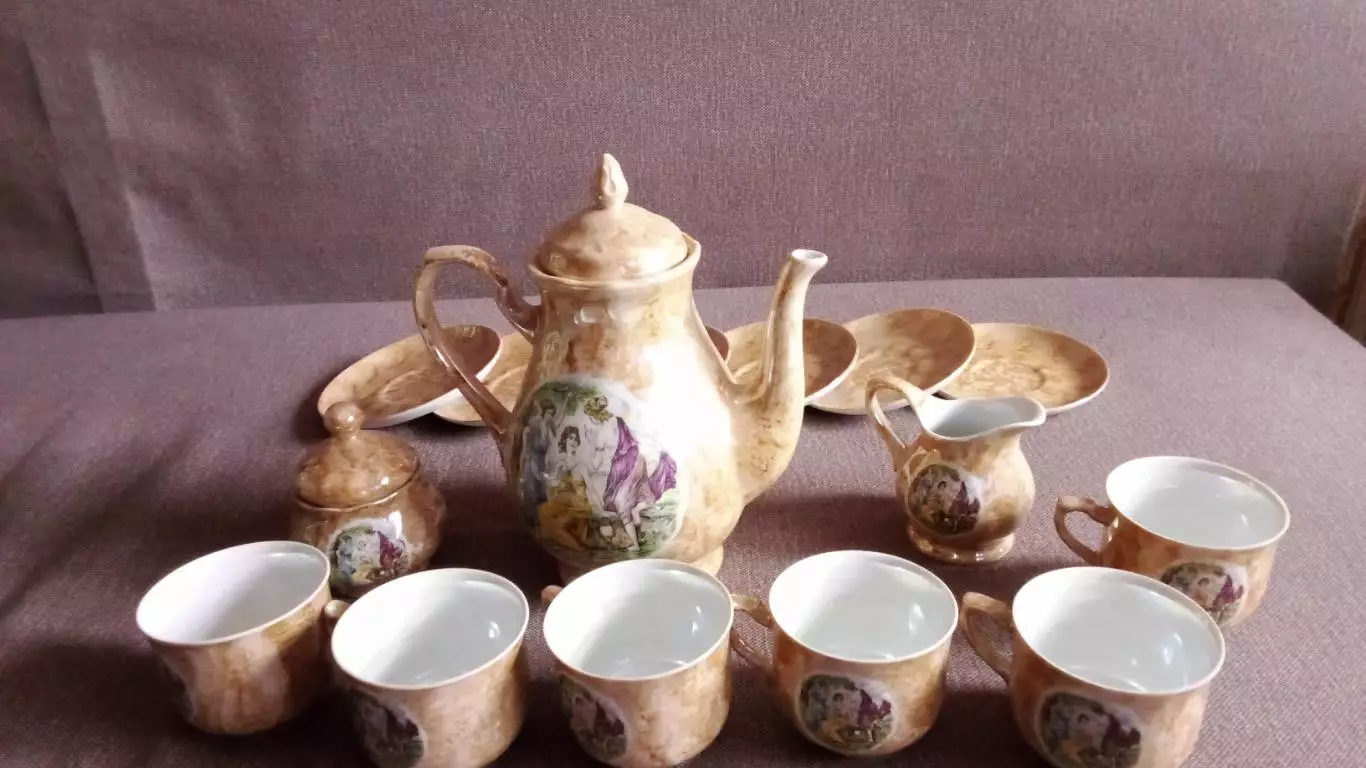 Чайный сервиз ( made in Poland ) 70 - е годы (полный комплект) 1