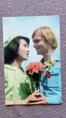 Актеры и актрисы кино и театра : Олег Видов и Комаки Курихара 1976 г. Япония