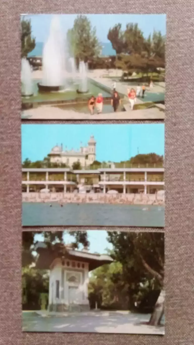 Города СССР : Феодосия 1983 г. полный набор - 10 почтовых карточек с марками 3