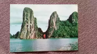 Вьетнам (Vietnam) - Вход в Три пещеры 80 - е годы (Транспорт Лодка Джонка)