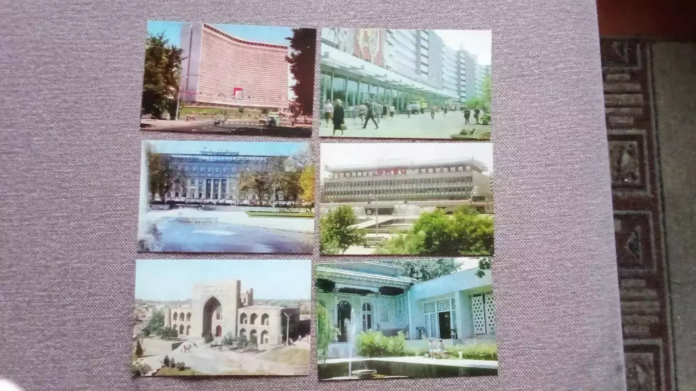 Города СССР : Ташкент (Узбекистан) 1980 г. полный набор - 18 открыток (чистые) 3