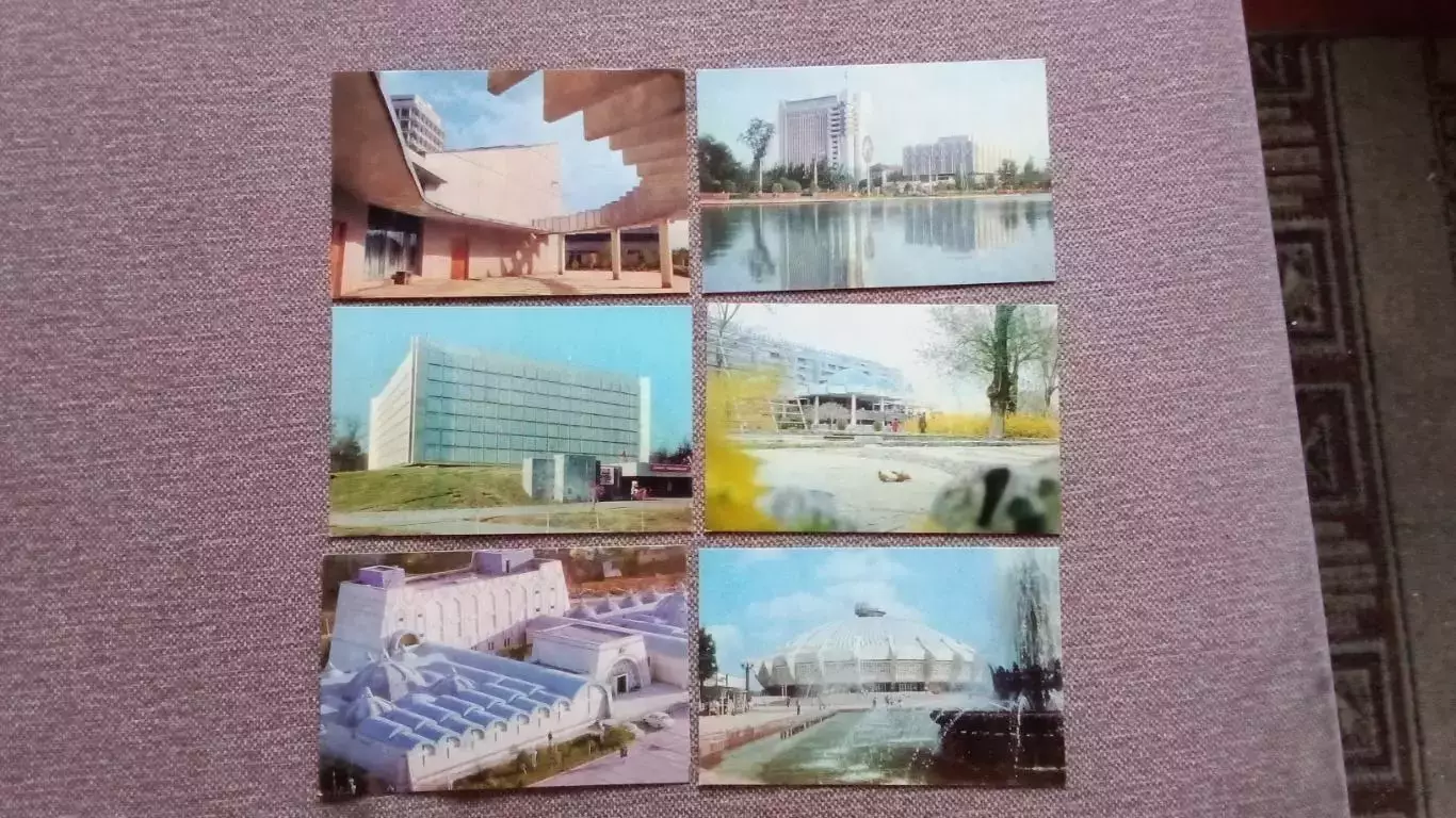 Города СССР : Ташкент (Узбекистан) 1980 г. полный набор - 18 открыток (чистые) 4