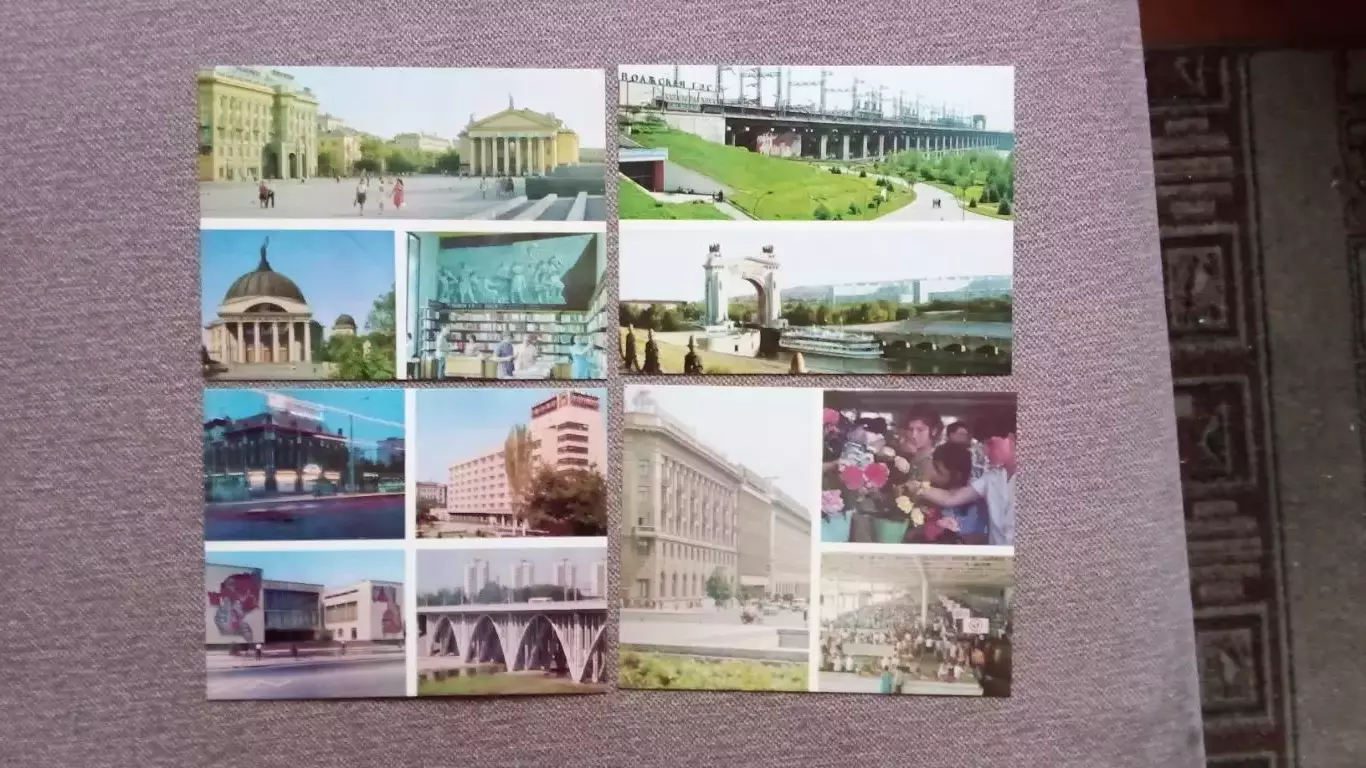 Города СССР : Волгоград (Сталинград) 1975 г. полный набор - 15 открыток 3